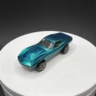 Vintage Hot Wheels Redline Custom Corvette Aqua US Base - Very Good & Shiny!