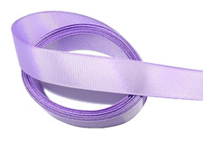 5 yards 7/8" Solid Lilac Grosgrain Ribbon w Distinct Ribbed Texture - 100 poly