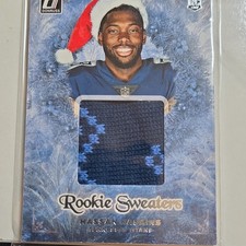 Panini 2022 Donruss Hassan Haskins Titans Rookie Sweaters Card RHS-42. rookie card picture