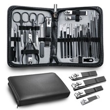Manicure kit Personal Care Mens Grooming Kit, 30 in 30 Set, 30 1 Black