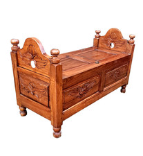 Antique Grunderzeit Colonial Style Mahogany Settle Seat Bench