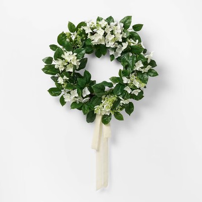 Hydrangea Wreath Cream - Threshold designed with Studio McGee