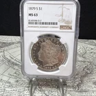 1879 S Morgan Silver Dollar graded MS63 by NGC - Great Eye Appeal