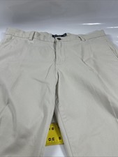 Men's "Chaps" Size 36X30, Stone(Cream), Classic, Straight, Flat Front Pants