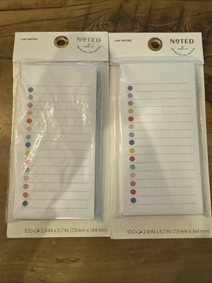 Post-it  List Notes NTD8-36-1, 2.9 in x 5.7 in (73 mm x 144 mm) 2 Packs Of 100