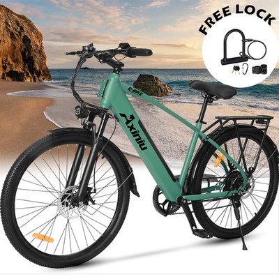 26'' Electric Bike for Adults 40Mile 25MPH Off-road Fast City Mountain E-Bicycle