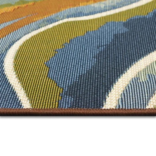 Marina Indoor/Outdoor Power Loomed Synthetic Blend Low Profile Area Rug - Tra... - Picture 8 of 9