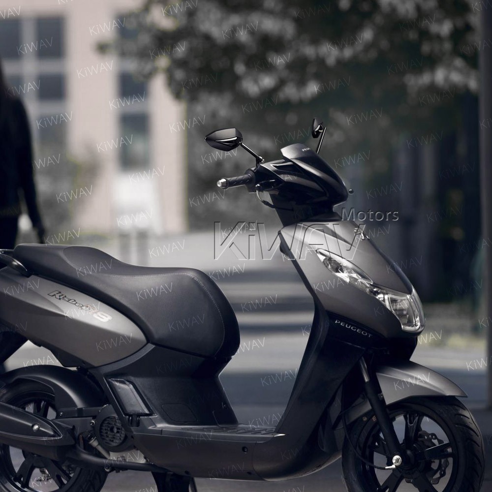 KiWAV Venom Mirrors Dual Black 8mm M8 for GY6 SUNL TANK ROKETA JONWAY