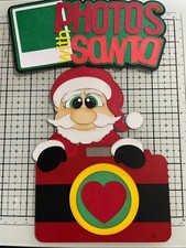CHRISTMAS Photos with Santa SET premade paper piecing scrapbook diecut 3D