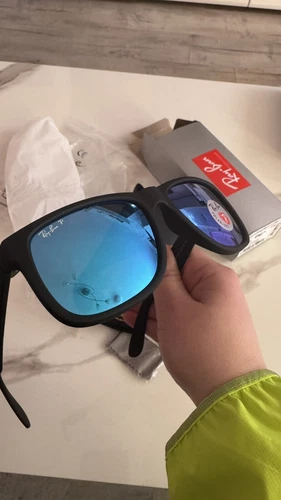 Gafas de sol Ray-Ban Rb4165 Justin para hombre - espejo azul 622/55 - Imagen 6 de 6
