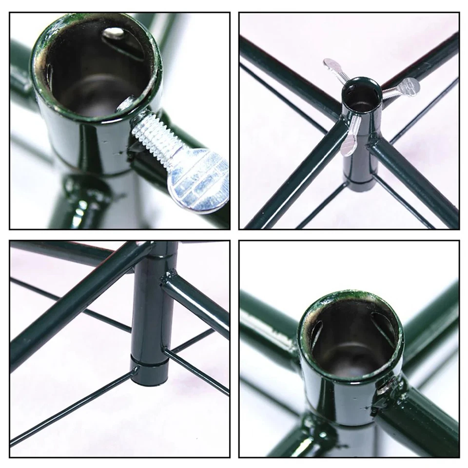 HEAVY DUTY 40CM/16IN METAL CHRISTMAS TREE STAND DARK GREEN XMAS HOLDER BASE NEW - Image 3 of 4