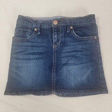 Gap Kids Girl's Blue Denim Jean Skirt Size 7 Regular Adjustors at Waist