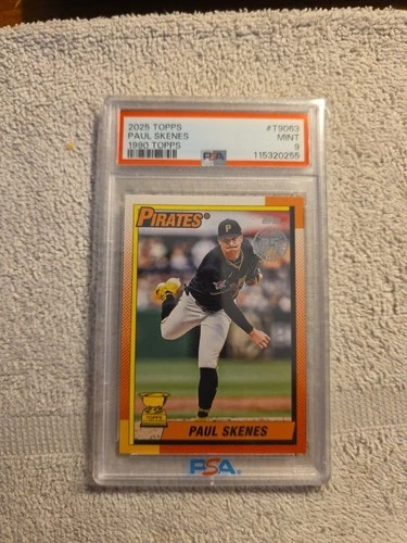 2025 Topps Series 1 Paul Skenes #T90-63 1990 Retro PSA 9  MINT Rookie Cup