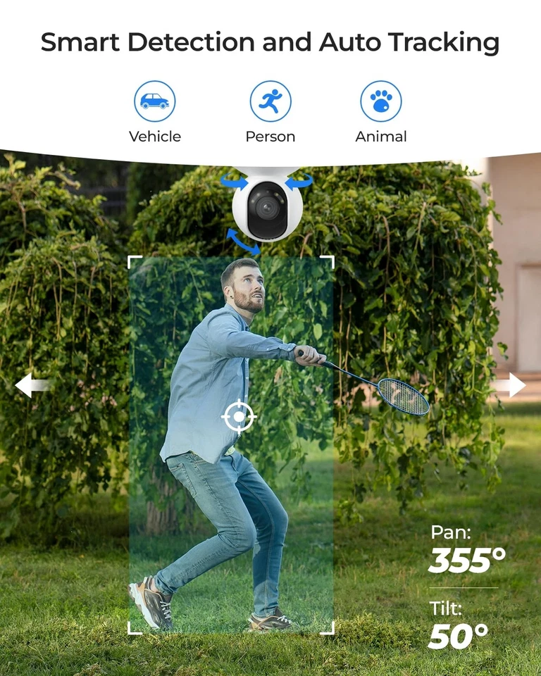 4K Outdoor Plug-in WiFi 6 Security Camera, PTZ Camera for Home Security, Wi-F... - Image 4 of 4