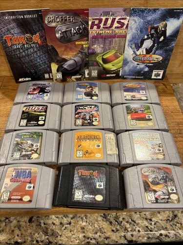 Nintendo 64 Game Lot 12 N64 Authentic Games W/ 4 Manuals All Tested And Working