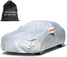 6 Layers Car Cover Waterproof All Weather for Automobiles, Outdoor Full Cover Ra