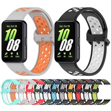 For Samsung Galaxy Fit3 SM-R390 Smartwatch Two-color Silicone Strap Wrist Band