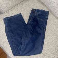 Old Navy straight built in touch blue denim jeans boys 8 adjustable waist