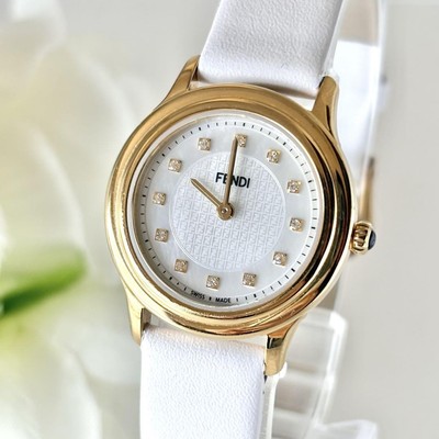 393 Fendi 25000L Shell Dial 12P Diamond Women