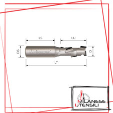 Fresa pantografo diamante d.20x43 Dx Att.20x50 Z1+1(5) Lt.103 Milanese Utensili