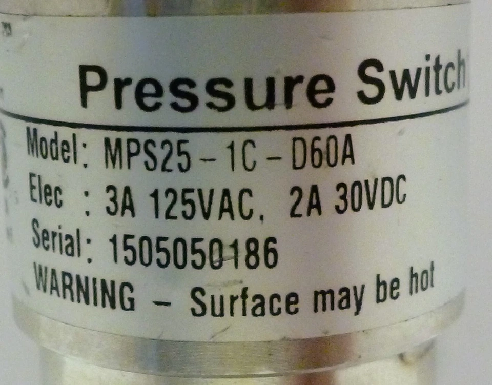 Automation Direct MPS25-1C-D60A Diaphragm Pressure Switch. - Image 3 of 3