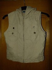 Mädchen Kapuzenweste, beige Gr. 164