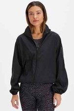 Fabletics Womens Oversized Flyweight Windbreaker Black Size M Brand New Bnwt
