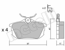 Bremsbeläge Hinten für MITSUBISHI CARISMA COLT VI SPACE SMART FORFOUR 454