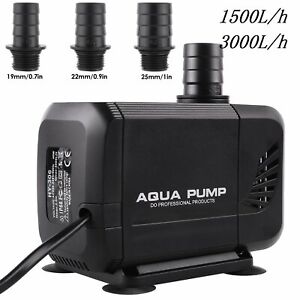 3000L/H Aqua Pump Water Feature Fish Pond Aquarium Tank Waterfall Sump Fountain