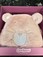 Adorable Care Bears Pink Plush Backpack  Mini Purse Gift Set - New in Box -CUTE
