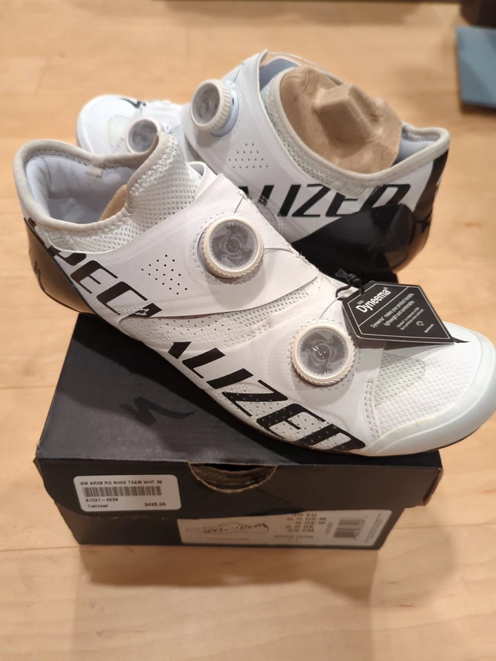 Sapato de Estrada Specialized S-Works SW Ares - Equipe Branco/Preto - Tamanhos 39 - Imagem 2 de 4