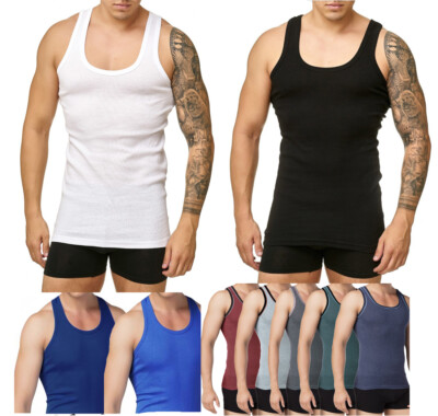 Palleon 4er Pack Herren Unterhemden - Ultra Bequeme Tank Tops Aus 100% Baumwolle