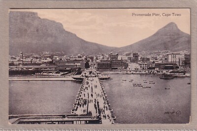 Ansichtskarte Kapstadt/Cape Town - Blick auf de Promenade Pier - schwarz/weiß