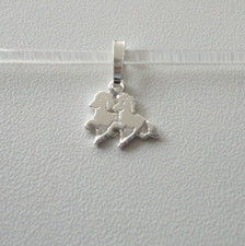 Pferde Schmuck Anhänger Pferdesport Pony Reiter Kinder Isländer Isi Silber 925/-