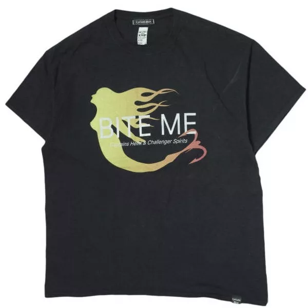 CHALLENGER x CAPTAINS HELM BITE ME TEE Mermaid print t-shirt XL black tops