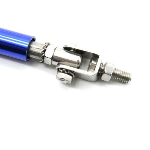 Blue Adjustable 8"-11" Front Rear Bumper Lip Splitter Strut Rod Tie Support Bar - Foto 10 di 11