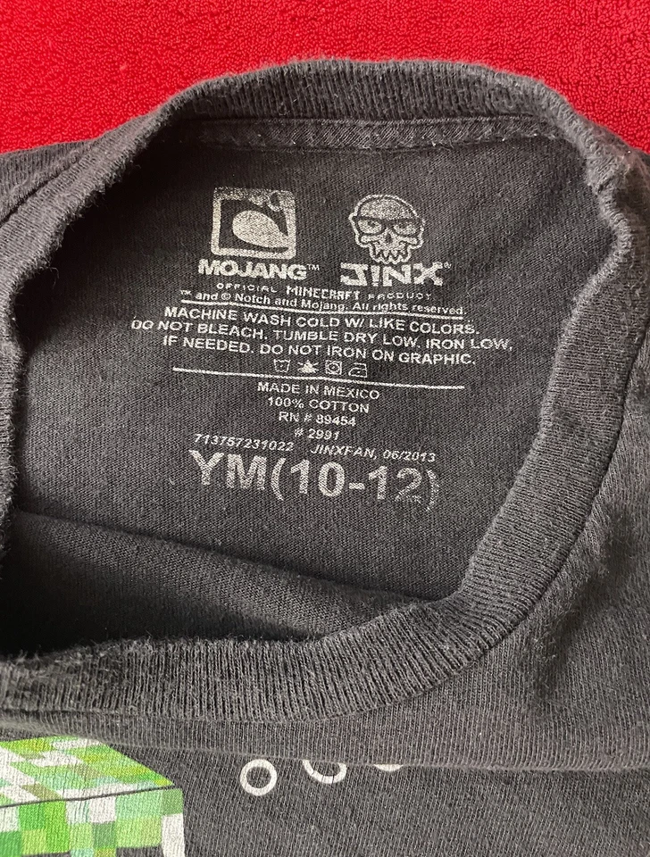Camiseta Mojang Jinx Niño Manga Corta Minecraft "Creepers Gonna Creep" Talla: YM Foto 4 de 4