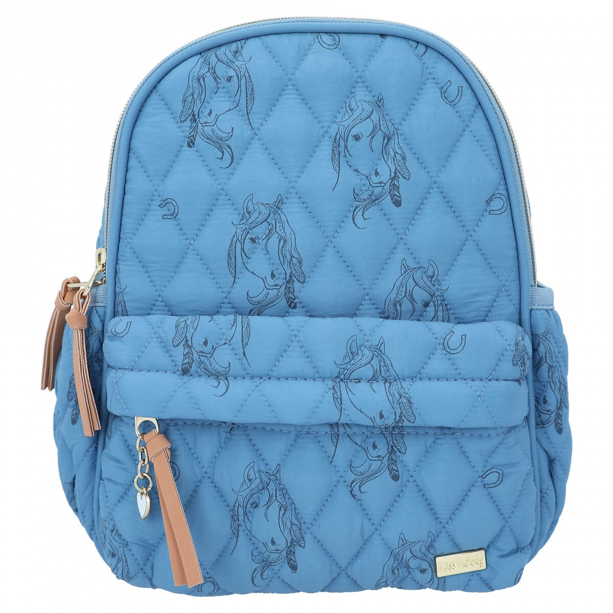 Miss Melody Backpack Blue Quilt Horse rucksack Horses back pack bag girls bags