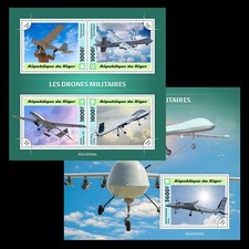 Military Drones Aviation MNH Stamps 2023 Niger M/S +S/S
