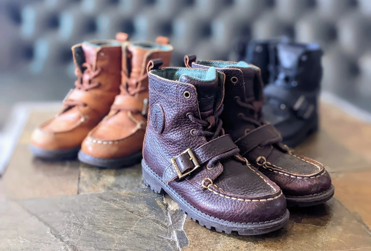 Men's ranger leather buckle hotsell boots