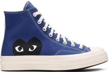 Comme des Garçons PLAY x Converse Chuck 70 High Blue Quartz Size 5 Mens / 7 Wmns