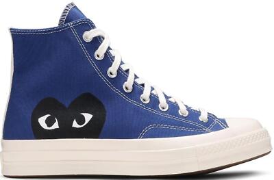Comme des Garçons PLAY x Converse Chuck 70 High Blue Quartz Size 5 Mens / 7 Wmns