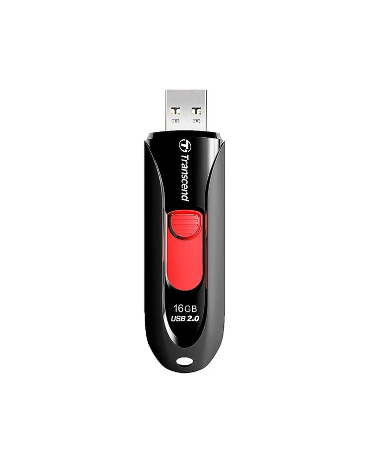 Transcend JetFlash 590 16GB Flash Drive with USB2.0 TS16GJF590K with Lanyard