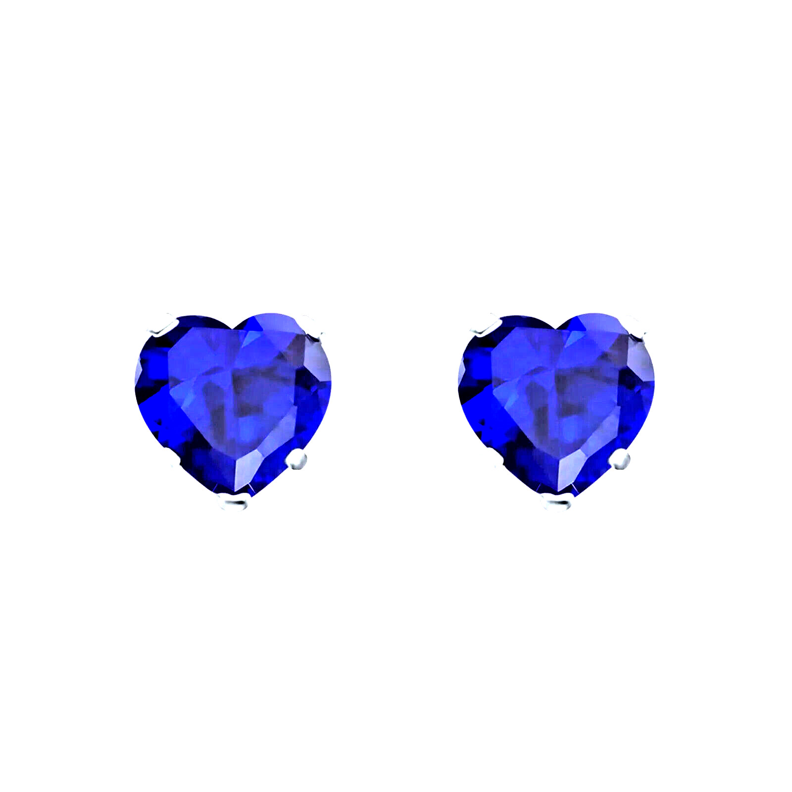 2 ct. Simulated Tanzanite Stud Earrings in Sterling Silver