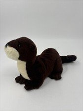 River Otter Brown 16" Plush Animal Toy Stuffed Aurora Destination Nation RARE