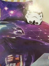 STAR WARS Glaxay Movie Double Bed Quilt Doona Duvet Cover Set Bedroom Decor 