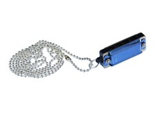 Blue Harmonica Necklace Playable Ball Chain Miniblings 80cm Music