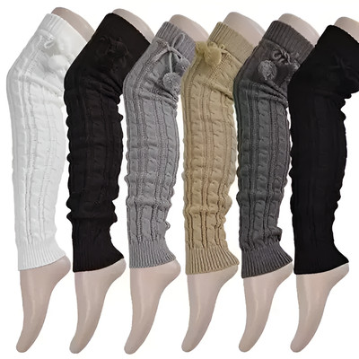 POMPOM LOVE Adorable Knee High Socks - Stay Cozy and Stylish All Winter