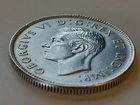 BU stunner 1940 KGVI CANADA Silver 25 cents Caribou w Holder. Excellent details