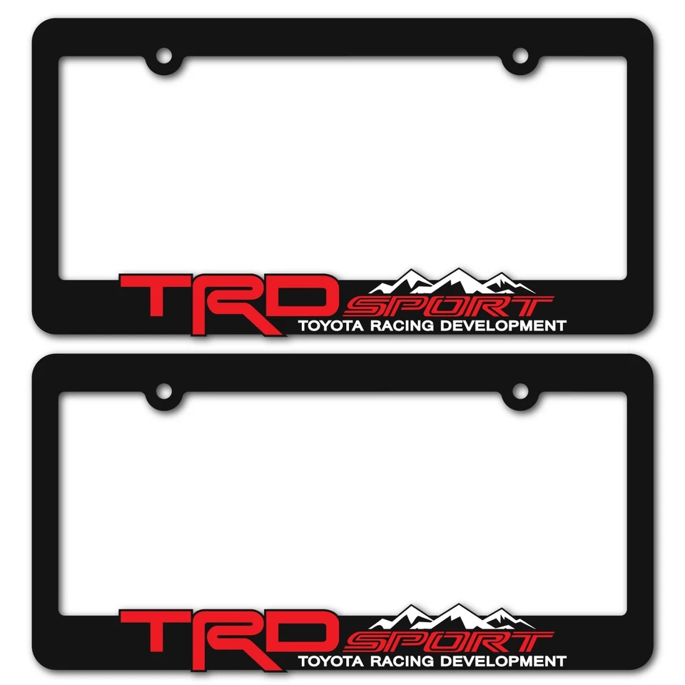 TRD-SPORT-License-Plate-Frames-Toyota-TRD-Tacoma-Tundra-4Runner-RAV4-Highlander - Image 2 of 4